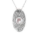 11-12mm White Freshwater Pearl Sterling Silver Pendant Necklace Chain bridal 18