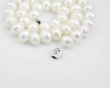 11-13mm Freshwater Pearl necklace strand white large pearl 18