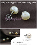 7-8mm Genuine Freshwater Pearl 3 Row Bracelet w/ mother of pearl Flower Clasp