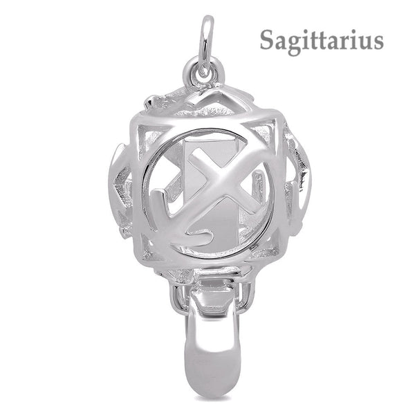 Lily Treacy "Star Sign" 10mm Platinum Plated Sterling Silver Clasp Personalized