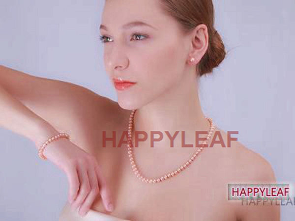 9-10mm Freshwater Pearl white pink purple multi-color Necklace Magnetic Clasp