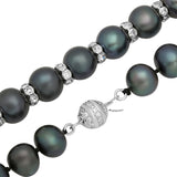 Lily Treacy Black Freshwater Pearl Strand Necklace 18