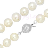 8.5-9.5mm White Freshwater Pearl Strand Necklace 18