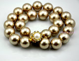 15-16mm Large Top Quality SEASHELL Pearl Strand Necklace white black gold 18