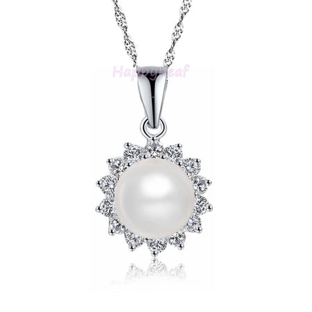 7-8mm white Freshwater Pearl 3 Row Necklace with Mother of Pearl Flower Clasp