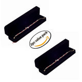 Lily Treacy Deluxe Black Velvet Ring Stud Earrings Or Bracelet Watch Chain box 2 Pack