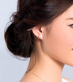 8-9mm Freshwater Pearl earrings 18K Solid Gold Stud Earrings White