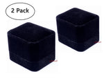 Lily Treacy Deluxe Black Velvet Ring Stud Earrings Or Bracelet Watch Chain box 2 Pack