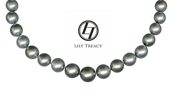 LILY TREACY 10.5-15.5MM TAHITIAN PEARL GRADUATE STRAND REBECCA NECKLACE