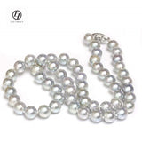 Japanese Akoya Pearl Necklace strand Silver Matama 14K solid gold bridal wedding 18