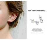 Lily Treacy Japanese Akoya pearl & Tahitian pearl solid gold Bianca combination earrings bridal