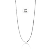 18K Solid Yellow White Gold  Box Chain Necklace 16