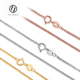 18K Solid White Gold THICK Diamond-cut Square Spiga Wheat Chain 18