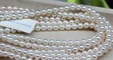 Japanese Akoya Pearl Necklace UNSTRUNG 7-7.5mm/ 7.5-8mm / 8-8.5mm / 8.5-9mm / 9-9.5mm / 9.5-10mm fully drilled Strand WITHOUT clasp for DIY