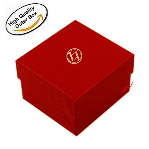 Lily Treacy PU Leather Jewelry Ring earrings box case with LED light, lighted jewelry box for Proposal Engagement