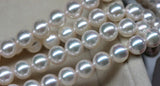 Japanese Akoya Pearl Necklace UNSTRUNG 7-7.5mm/ 7.5-8mm / 8-8.5mm / 8.5-9mm / 9-9.5mm / 9.5-10mm fully drilled Strand WITHOUT clasp for DIY