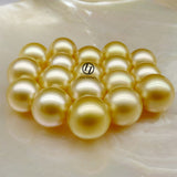LILY TREACY 10-11mm Golden South Sea Pearl Diamonds Monica Ring size 6,7,8