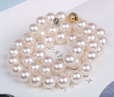 Lily Treacy Akoya Pearl Necklace strand 8-8.5mm 14K gold clasp Japanese white 18