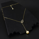 Lily Treacy 10-11mm Golden South Sea Pearl 18K Yellow Gold Pendant Necklace Up to 20