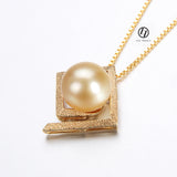 Lily Treacy 10-11mm Golden South Sea Pearl 14K Maria Pendant with Yellow Gold vermeil Chain