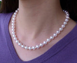 Lily Treacy Akoya Pearl Necklace strand 8-8.5mm 14K gold clasp Japanese white 18