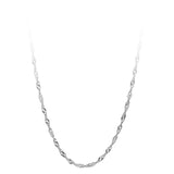 925 Sterling Silver Water Wave Singapore Chain Solid PremiumQuality Necklace 18