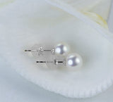 Japanese Akoya Saltwater Pearl 18K Solid yellow, white or rose gold Stud Earrings 8.5-9mm; 9-9.5mm or 9.5-10mm Bridal June birthstone by Lily Treacy