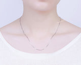 S925 TOP QUALITY Sterling Silver 18K Yellow White Rose Gold Vermeil Box Chain Necklace