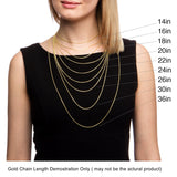 Solid 18K Tri color Yellow,White & Rose Gold 3 tone Diamond-cut chunky Adjustable Wheat Chain 20