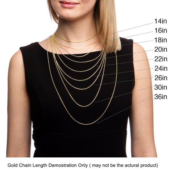 18K Solid Yellow White Gold  Box Chain Necklace 16" 17" 18" AU750 Men Women