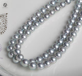 Japanese Akoya Pearl Necklace strand Silver Matama 14K solid gold bridal wedding 18