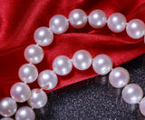 Lily Treacy 11-12mm Top Quality white Freshwater pearl necklace strand with 14K solid gold clasp 18″