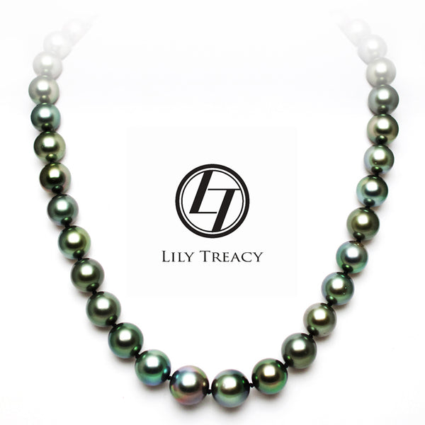 LILY TREACY 10-14MM TAHITIAN PEARL GRADUATE STRAND IRINE NECKLACE