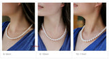 8.5-9.5mm White Freshwater Pearl Lustrous loose pearl fully drilled Strand Necklace WITHOUT clasp