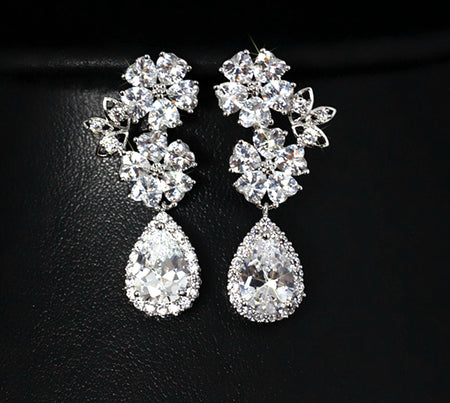 Japanese Akoya Pearl hoop white Earrings drop dangle 18K Solid Gold bridal 7.5-8;8-8.5; 8.5-9; 9-9.5; 9.5-10mm