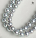 Japanese Akoya Pearl Necklace strand Silver Matama 14K solid gold bridal wedding 18