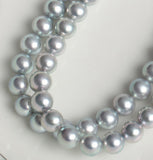 Lily Treacy 9-9.5mm Japanese Akoya Pearl Matama 14K gold Necklace strand Silver bridal wedding 18
