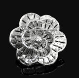 Pearl Brooch Pin with Russian CZ flower White or black for Bridal Wedding Gift