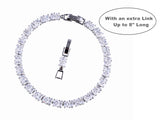 Tennis Bracelet CZ Princess Cut White Yellow 7