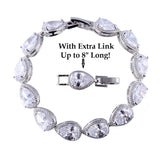 Tennis Bracelet Top CZ Pear Cut 23ctw 6.5
