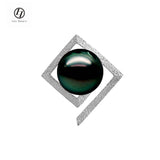 Lily Treacy Tahitian Pearl black pearl Solid White Gold Maria Pendant 10-11mm