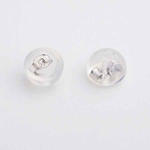 18K Solid Gold Earring Backs Silicone Padded Safety Grip Earring Backings Secure Pierced Earring Backs for Earrings