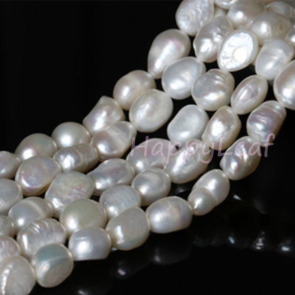 15-20mm Freshwater Baroque Pearl Necklace Strand White 18" wedding bridal gift