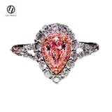 4ct CZ Ring Pink Pear Cut women Promise, Engagement, Proposal, Wedding Size 7 8 9