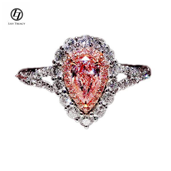 4ct CZ Ring Pink Pear Cut women Promise, Engagement, Proposal, Wedding Size 7 8 9