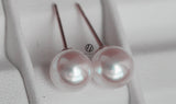 Japanese Akoya Saltwater Pearl 18K Solid yellow, white or rose gold Stud Earrings 8.5-9mm; 9-9.5mm or 9.5-10mm Bridal June birthstone by Lily Treacy