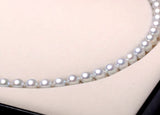 Japanese Akoya Pearl Necklace strand Silver Matama 14K solid gold bridal wedding 18