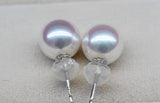 Japanese Akoya Saltwater Pearl 18K Solid yellow, white or rose gold Stud Earrings 8.5-9mm; 9-9.5mm or 9.5-10mm Bridal June birthstone by Lily Treacy