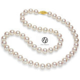 Lily Treacy white Japanese Akoya 14K gold clasp Necklace strand bridal wedding