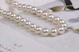 Japanese Akoya Pearl Necklace white strand 8.5-9/9-9.5/9.5-10mm 14K gold clasp 18